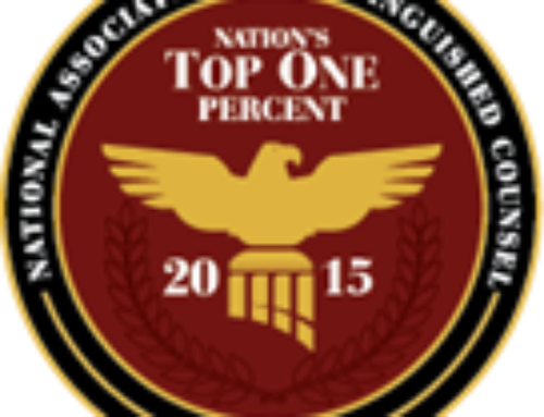 Marc Patoile Selected to 2015 Nation’s Top One Percent by the National Association of Distinguished Counsel